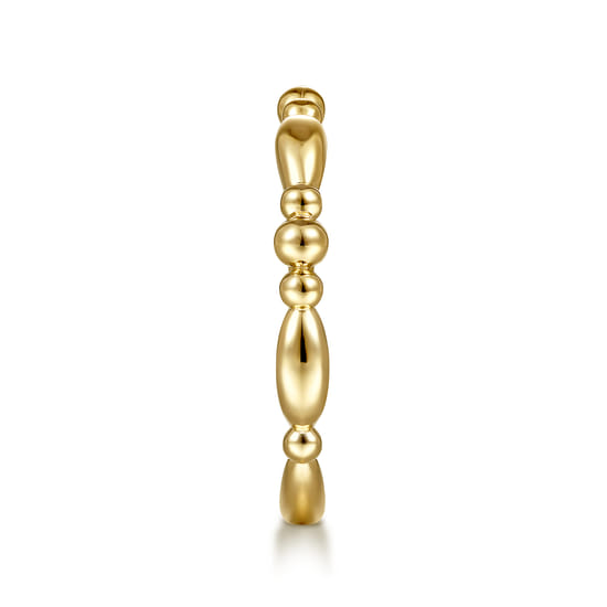 14K Yellow Gold Alternating Bar and Bujukan Bead Stackable Ring angle 4 14K Yellow Gold Alternating Bar and Bujukan Bead Stackable Ring angle 4