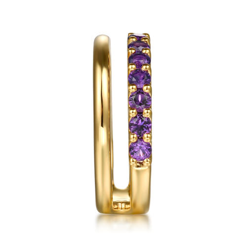 14K Yellow Gold Amethyst Ladies Ring 14K Yellow Gold Amethyst Ladies Ring