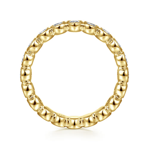 14K Yellow Gold Bezel Diamond Eternity Band