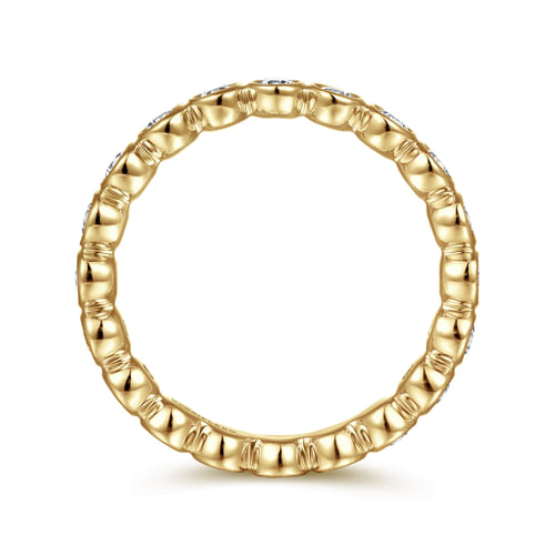 14K Yellow Gold Bezel Diamond Eternity Band