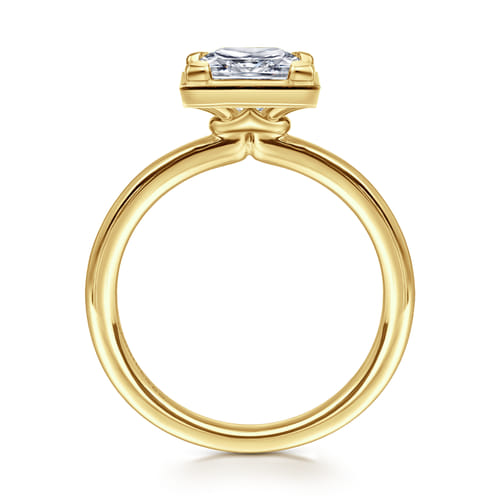 14K Yellow Gold Bezel Prong Princess Cut Diamond Engagement Ring 14K Yellow Gold Bezel Prong Princess Cut Diamond Engagement Ring