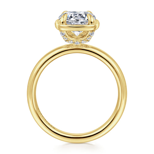 14K Yellow Gold Bezel Prong Round Diamond Engagement Ring 14K Yellow Gold Bezel Prong Round Diamond Engagement Ring