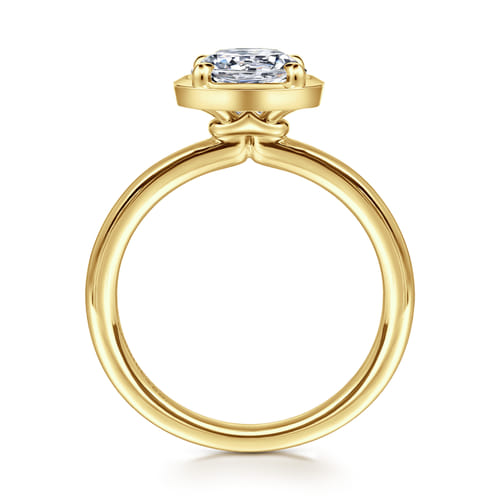 14K Yellow Gold Bezel Prong Round Diamond Engagement Ring 14K Yellow Gold Bezel Prong Round Diamond Engagement Ring