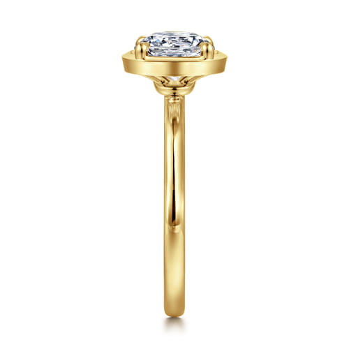 14K Yellow Gold Bezel Prong Round Diamond Engagement Ring 14K Yellow Gold Bezel Prong Round Diamond Engagement Ring