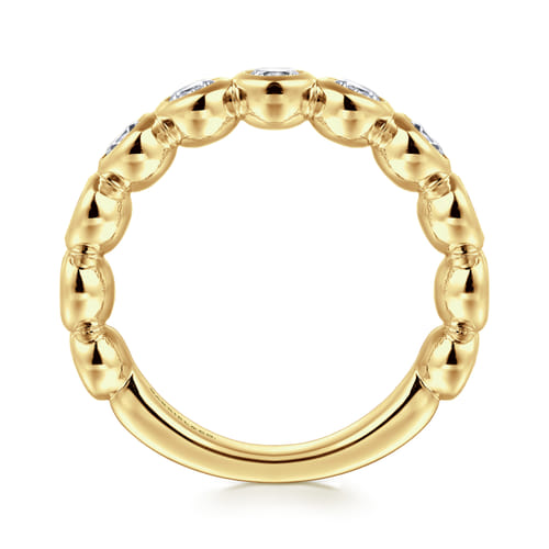 14K Yellow Gold Bezel Set Diamond Anniversary Band