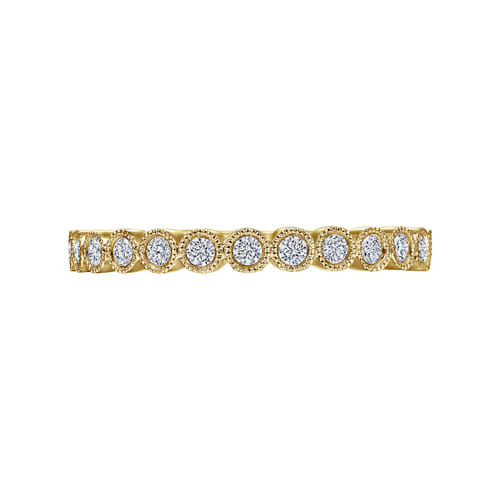 14K Yellow Gold Bezel Set Diamond Anniversary Band