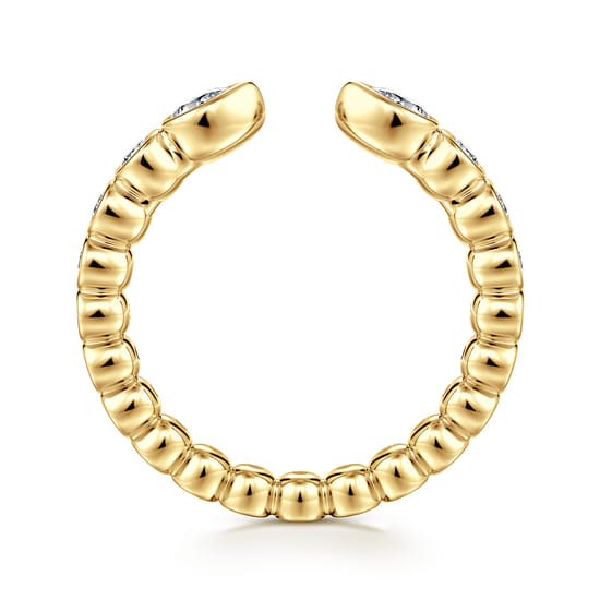 14K Yellow Gold Bezel Set Pear and Round Open Diamond Eternity Band angle 2 14K Yellow Gold Bezel Set Pear and Round Open Diamond Eternity Band angle 2