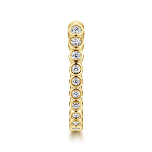14K Yellow Gold Bezel Set Pear and Round Open Diamond Eternity Band 14K Yellow Gold Bezel Set Pear and Round Open Diamond Eternity Band
