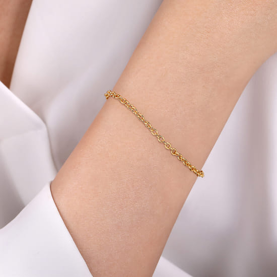 14K Yellow Gold Bracelet angle 3