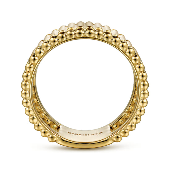 14K Yellow Gold Bujukan Cigar Band angle 2 14K Yellow Gold Bujukan Cigar Band angle 2