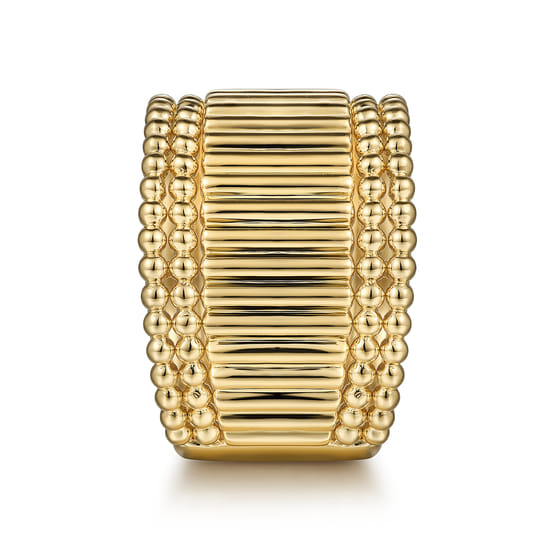 14K Yellow Gold Bujukan Cigar Band angle 4 14K Yellow Gold Bujukan Cigar Band angle 4