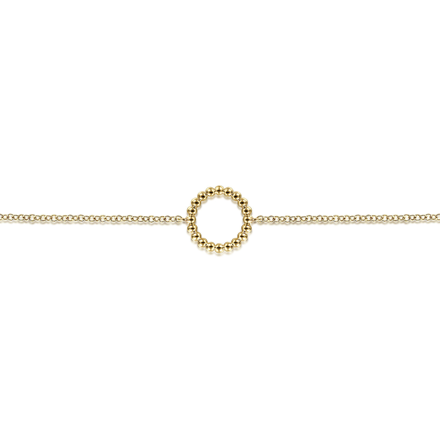 14K Yellow Gold Bujukan Circle Chain Bracelet