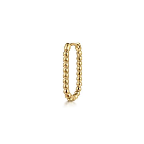 14K Yellow Gold Bujukan Classic Elongated Oval Hoop Earrings