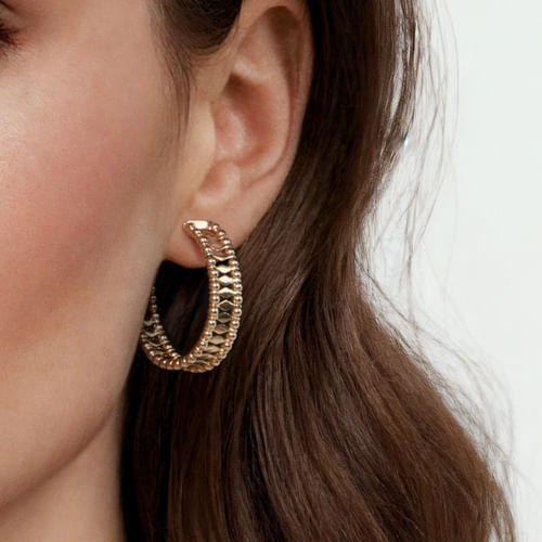 14K Yellow Gold Bujukan Classic Hoop Earrings in 30mm