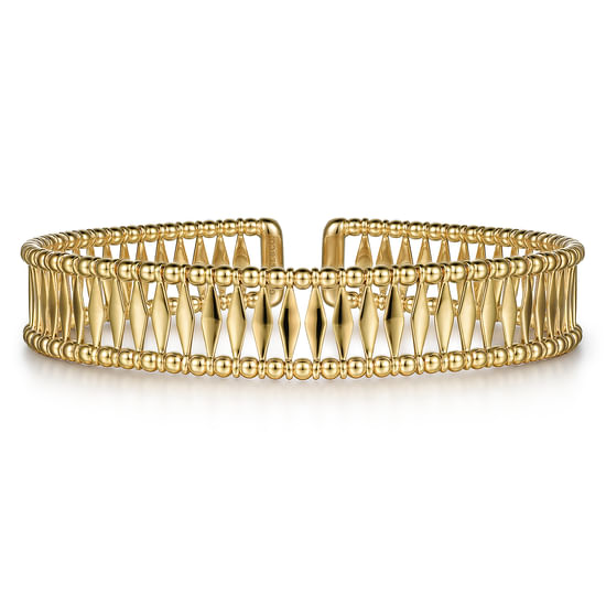 Gabriel - 14K Yellow Gold Bujukan Cuff Bracelet