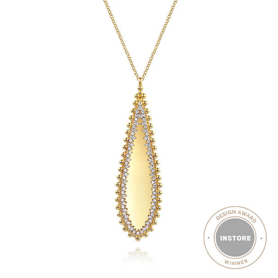 Gabriel - 14K Yellow Gold Bujukan Diamond  Necklace