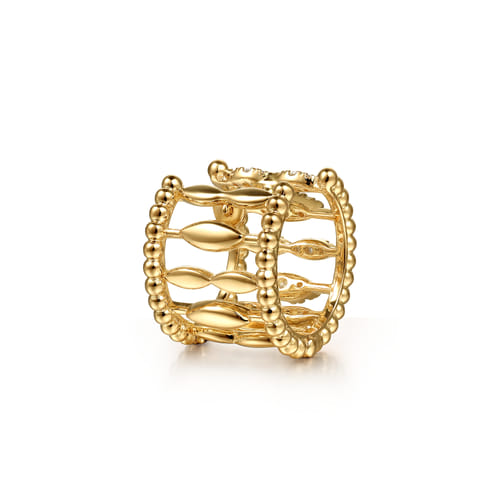 14K Yellow Gold Bujukan Diamond Huggie Earrings