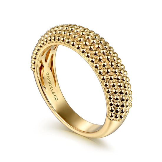 14K Yellow Gold Bujukan Fashion Ring angle 3