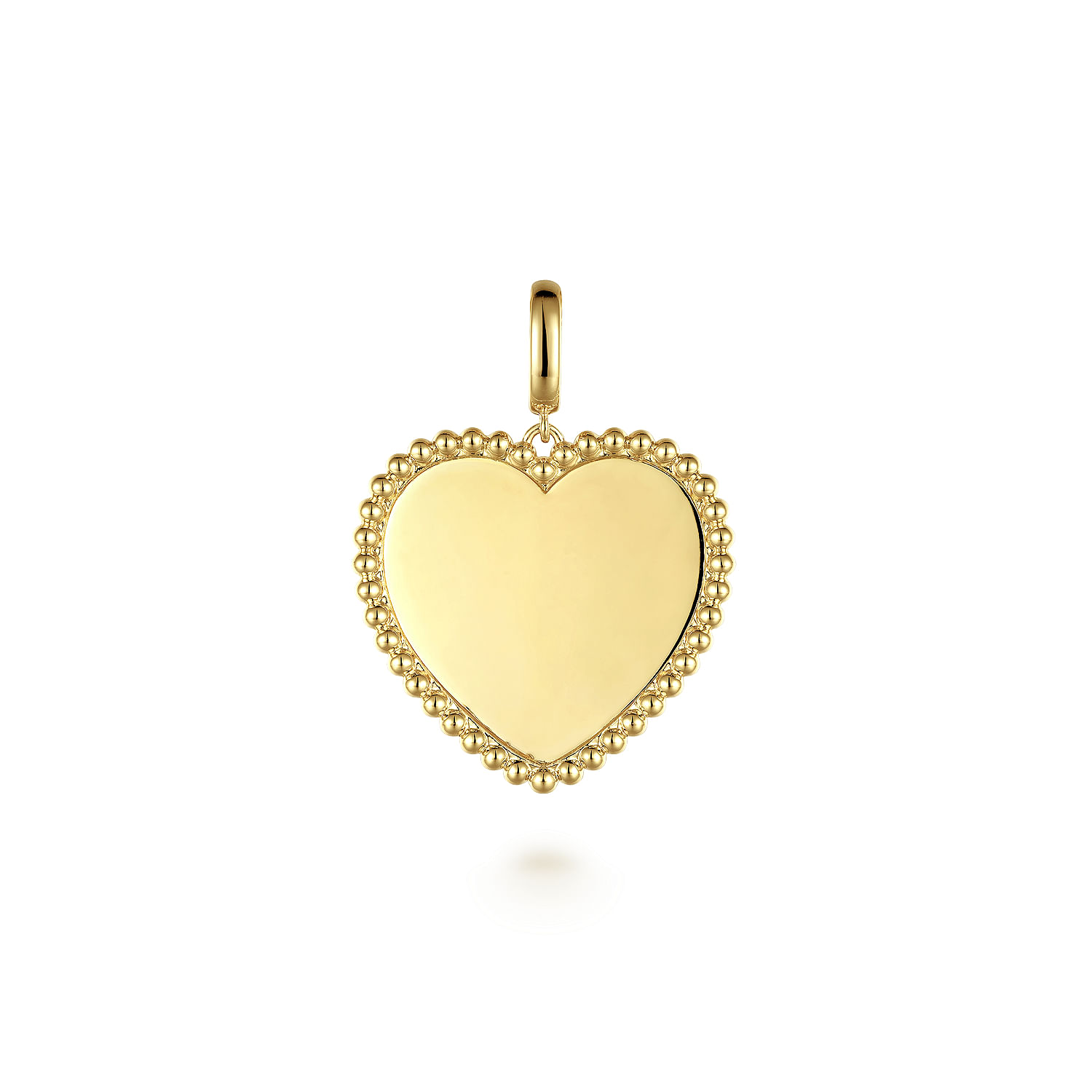 Gabriel - 14K Yellow Gold Bujukan Heart Personalized Medallion Pendant