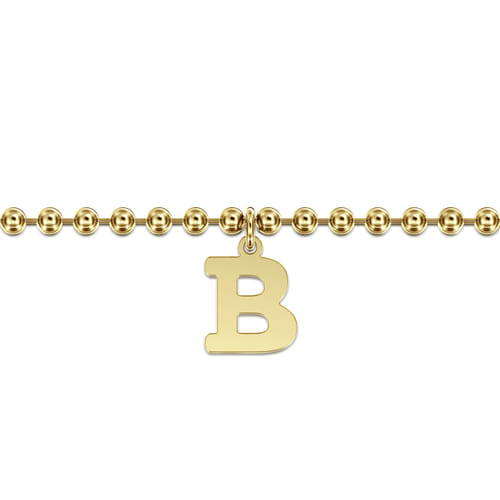 14K Yellow Gold Bujukan Initial B Bracelet 14K Yellow Gold Bujukan Initial B Bracelet