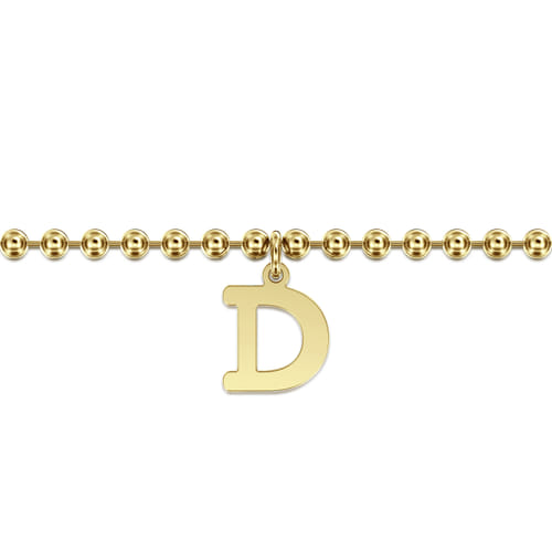 14K Yellow Gold Bujukan Initial D Bracelet 14K Yellow Gold Bujukan Initial D Bracelet