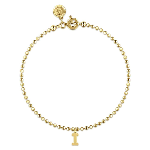 14K Yellow Gold Bujukan Initial I Bracelet 14K Yellow Gold Bujukan Initial I Bracelet