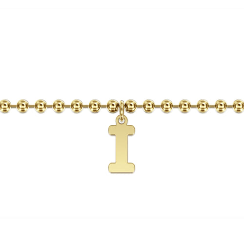 14K Yellow Gold Bujukan Initial I Bracelet 14K Yellow Gold Bujukan Initial I Bracelet