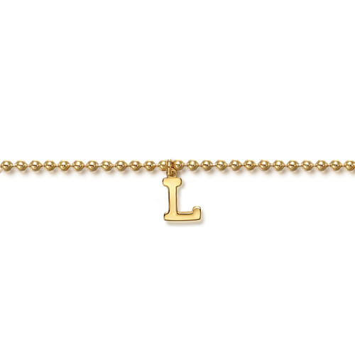 14K Yellow Gold Bujukan Initial L Bracelet 14K Yellow Gold Bujukan Initial L Bracelet