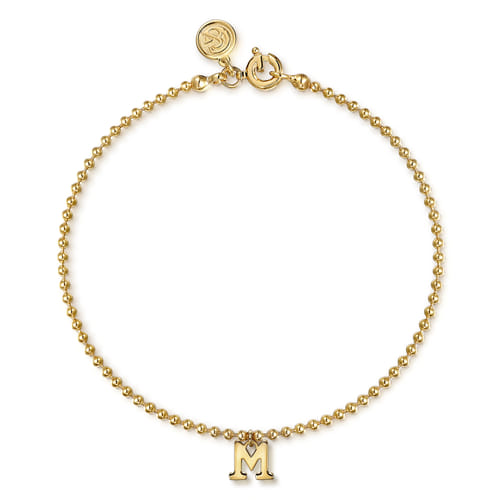 14K Yellow Gold Bujukan Initial M Bracelet 14K Yellow Gold Bujukan Initial M Bracelet
