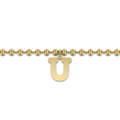 14K Yellow Gold Bujukan Initial U Bracelet 14K Yellow Gold Bujukan Initial U Bracelet
