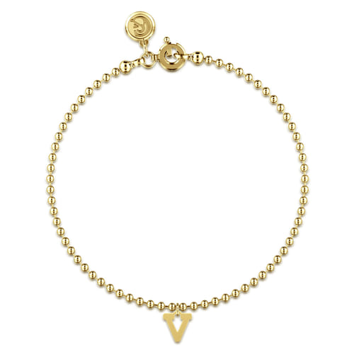 14K Yellow Gold Bujukan Initial V Bracelet 14K Yellow Gold Bujukan Initial V Bracelet