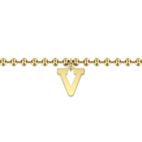 14K Yellow Gold Bujukan Initial V Bracelet 14K Yellow Gold Bujukan Initial V Bracelet