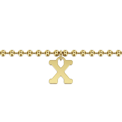 14K Yellow Gold Bujukan Initial X Bracelet 14K Yellow Gold Bujukan Initial X Bracelet