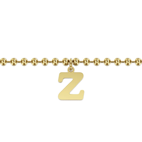 14K Yellow Gold Bujukan Initial Z Bracelet