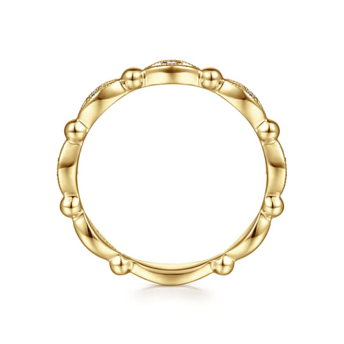 14K Yellow Gold Bujukan Marquise Station Diamond Ring 14K Yellow Gold Bujukan Marquise Station Diamond Ring