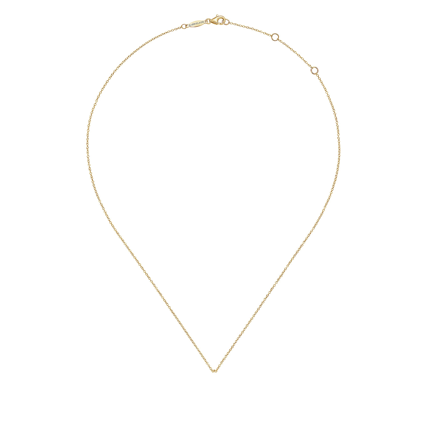 14K Yellow Gold Bujukan Pavé Diamond Teardrop Pendant Necklace 