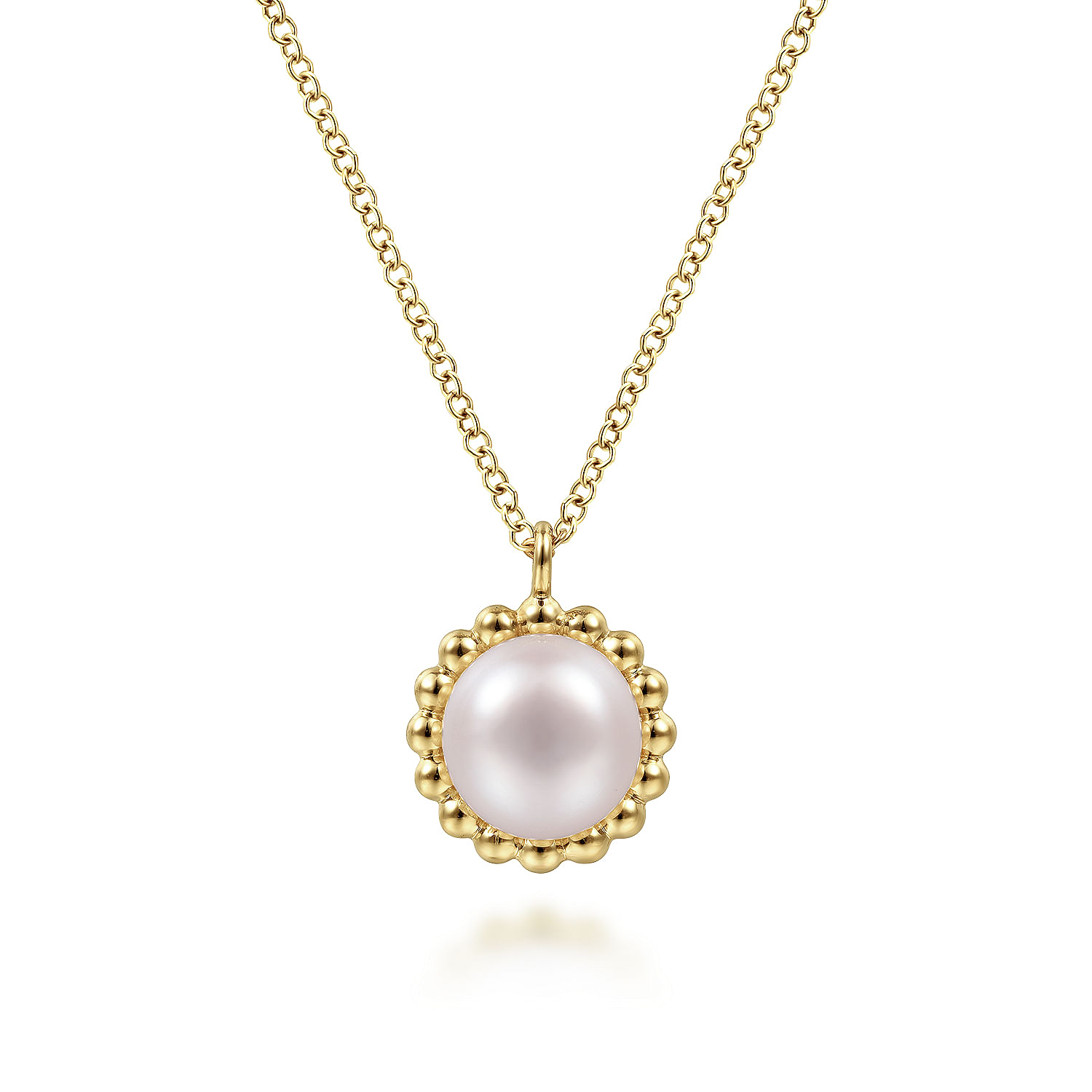 Gabriel - 14K Yellow Gold Bujukan Pearl Pendant Necklace 