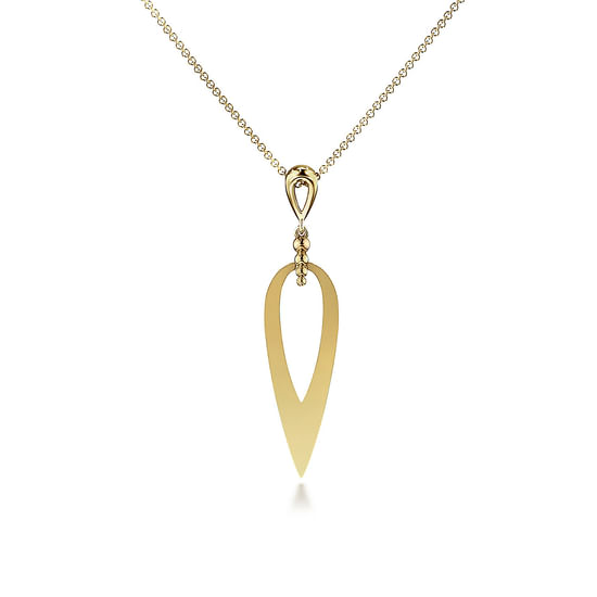 Gabriel - 14K Yellow Gold Bujukan Pendant Drop Necklace