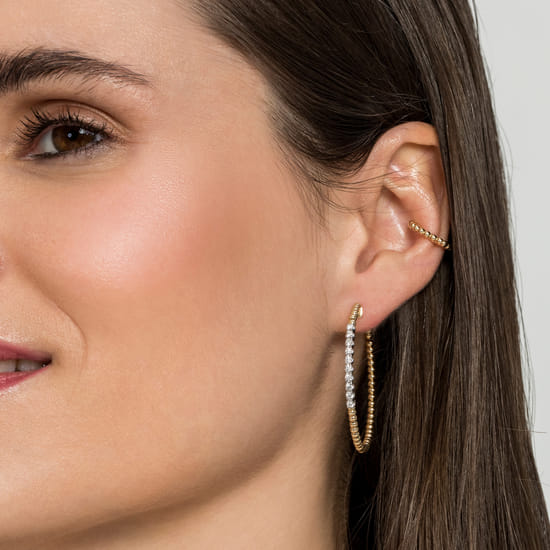 14K Yellow Gold Bujukan Single Ear Cuff  angle 2