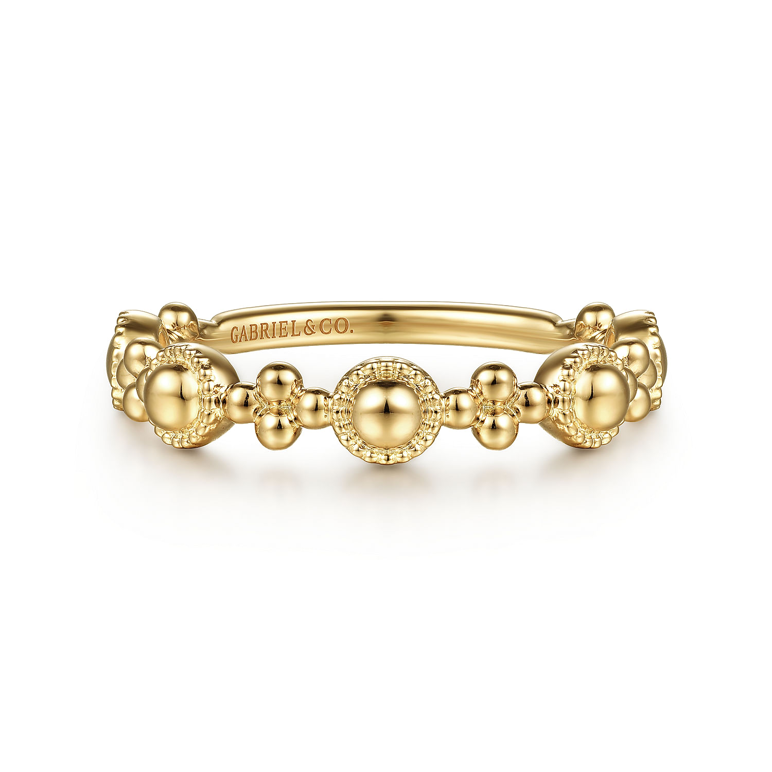 14K Yellow Gold Bujukan Station Delicate Stackable Ring