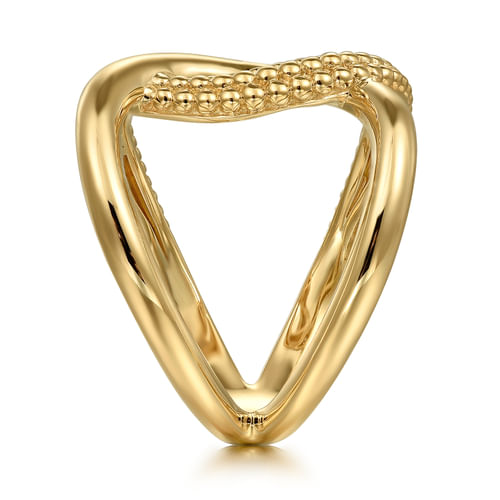 14K Yellow Gold Bujukan Twisted Ladies Ring