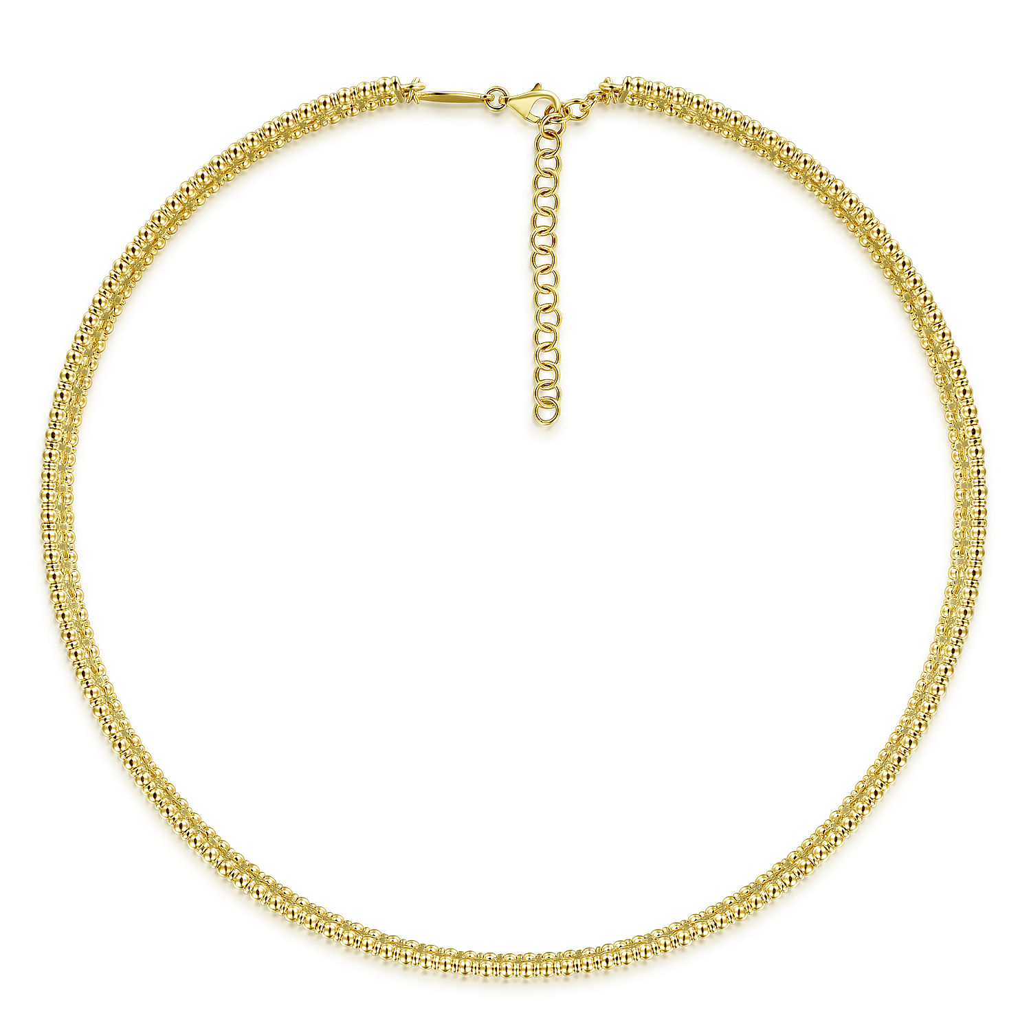 14K Yellow Gold Bujukan and Diamond Choker Necklace