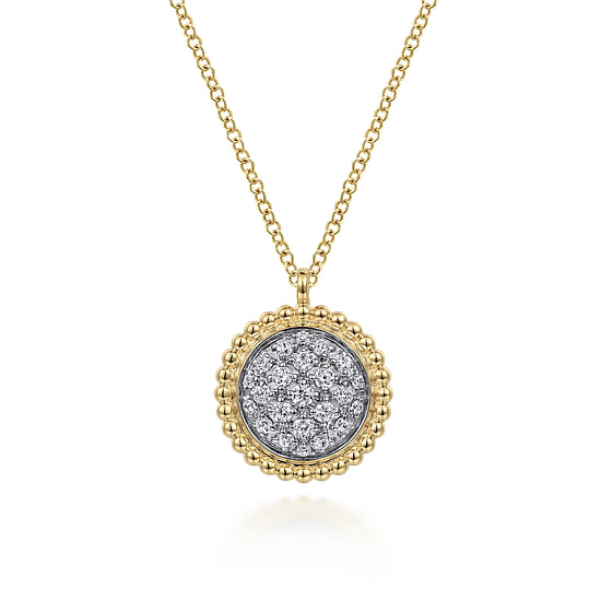 Gabriel - 14K Yellow Gold Bujukan and Diamond Pavé Pendant Necklace