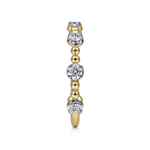 14K Yellow Gold Bujukan and Diamond Station Ring