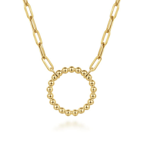 14K Yellow Gold Chain Necklace-Bujukan 14K Yellow Gold Chain Necklace-Bujukan