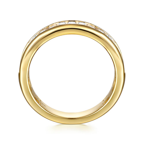 14K Yellow Gold Channel Baguette Diamond Anniversary Band