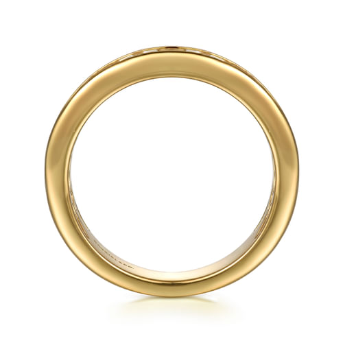 14K Yellow Gold Channel Baguette Diamond Anniversary Band
