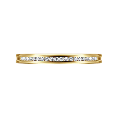 14K Yellow Gold Channel Set Diamond Anniversary Band