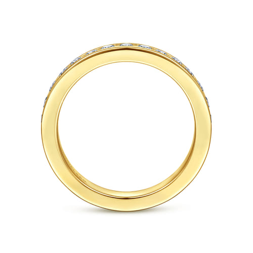 14K Yellow Gold Channel Set Diamond Anniversary Band