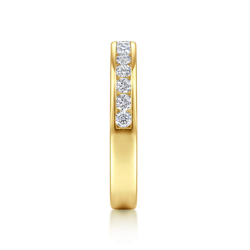 14K Yellow Gold Channel Set Diamond Anniversary Band